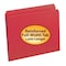 Smead Folder, File, Ltr, Straight, Rd Pk SMD12710 - alternate 1